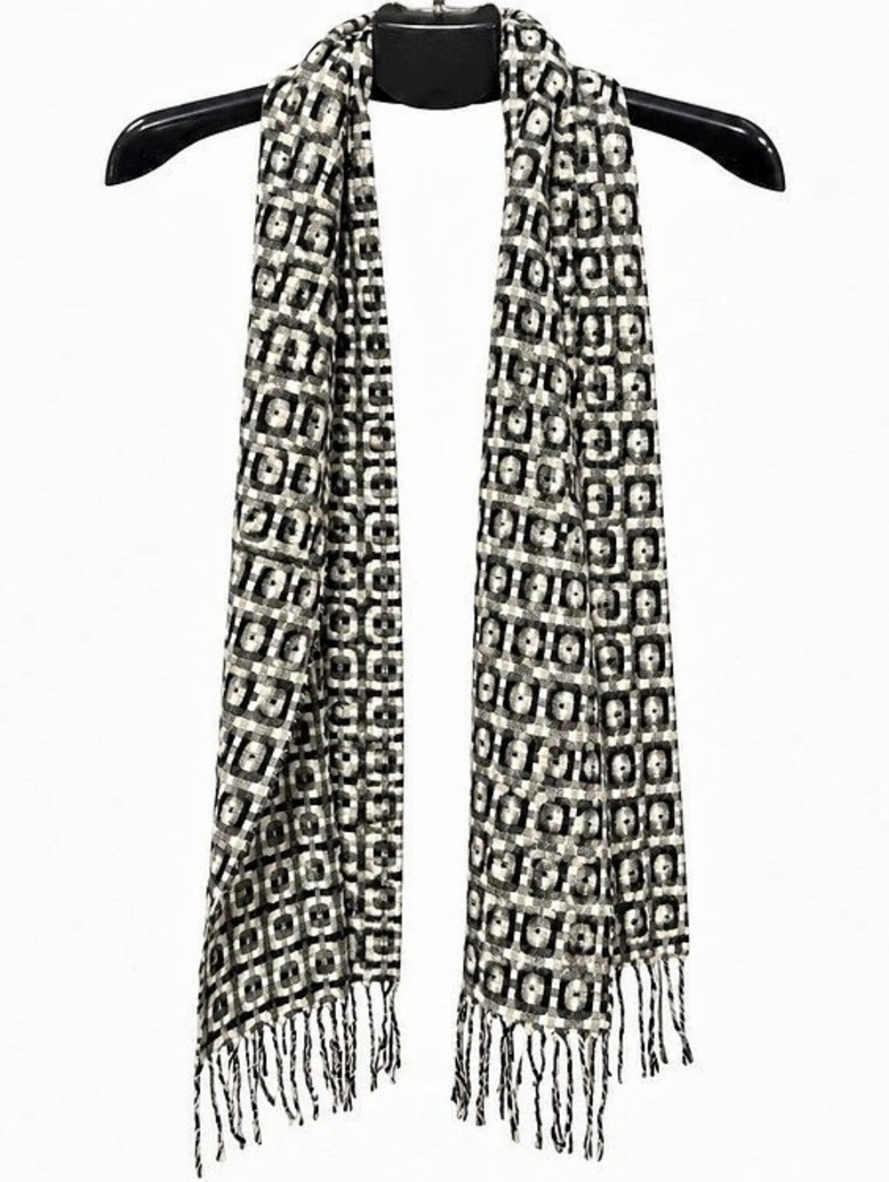Croft & Barrow Geometric Scarf in Black & White NWT
